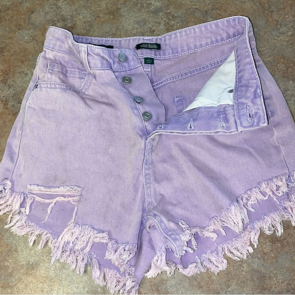 Wild Fable Lavender High Waist Shorts - Picture 6 of 6